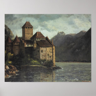 Póster Gustave Courbet - Castillo de Chillon