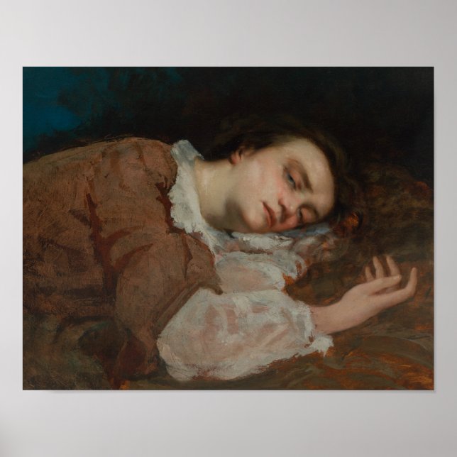 Póster Gustave Courbet - Chicas a orillas del Sena (Frente)