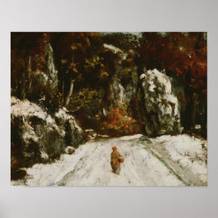 Póster Gustave Courbet - Invierno en el Jura