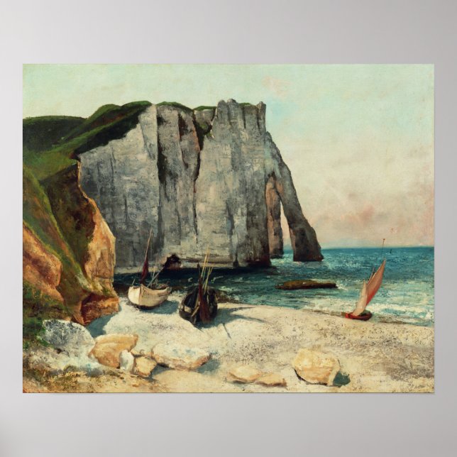 Póster Gustave Courbet | Los acantilados de Etretat, el p (Frente)