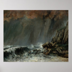 Póster Gustave Courbet - Marine: El Waterspout