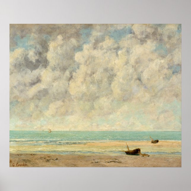 Póster Gustave Courbet | The Calm Sea (Frente)