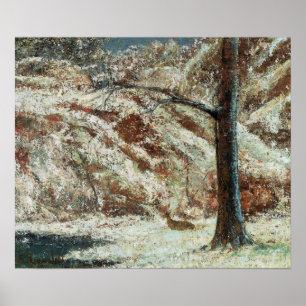 Póster Gustave Courbet  - Winter Landscape