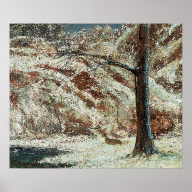 Póster Gustave Courbet  - Winter Landscape (Frente)