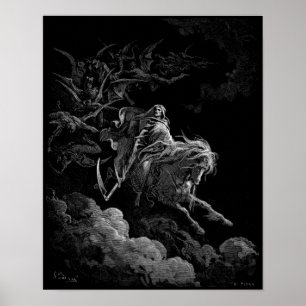 Póster Gustave Dore Death on Pale Horse