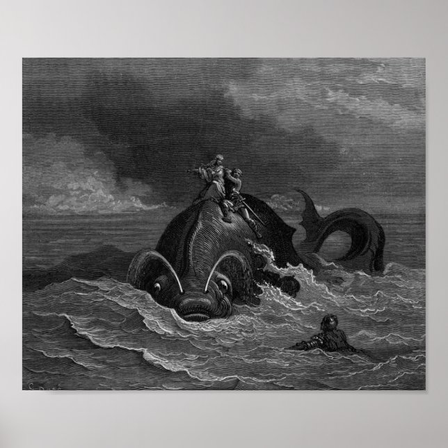 Póster Gustave Dore Engraving Sea Monstruo (Frente)
