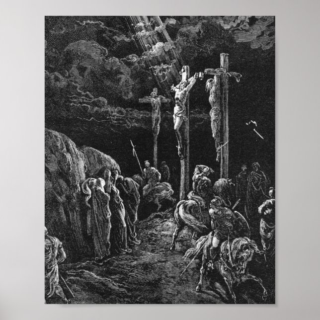 Póster Gustave Dore La Crucifixión De La Biblia Grande (Frente)