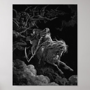 Póster Gustave Dore - Muerte En El Caballo Pálido