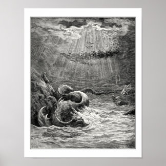 Póster Gustave Dore: reptil con desove abundante