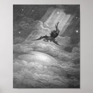 Póster Gustave Dore Satan De Paradise Lost John Milton