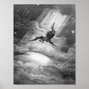 Póster Gustave Dore Satan Del Paraíso Perdido John Milot