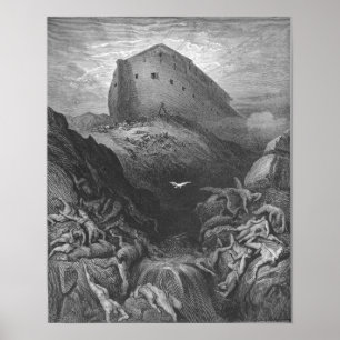 Póster Gustave Doré - Una paloma es enviada desde el Arca
