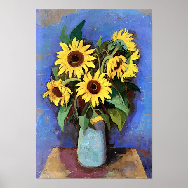 Póster Gustave Loiseau Sunflower Fotos estéticas Sunfl (Frente)