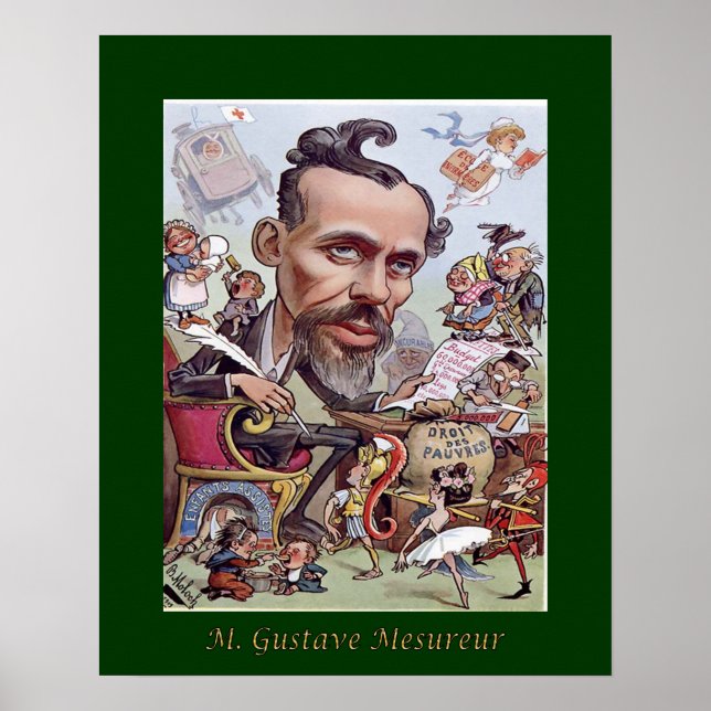 Póster Gustave Mesureur ~ Escuela de Enfermería Fundada ~ (Frente)