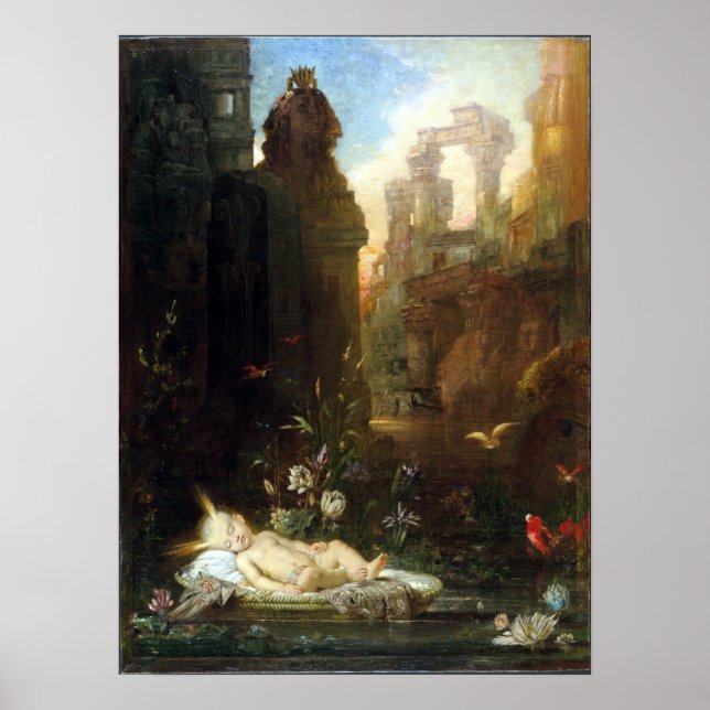 Póster Gustave Moreau El Moisés Infante (Frente)