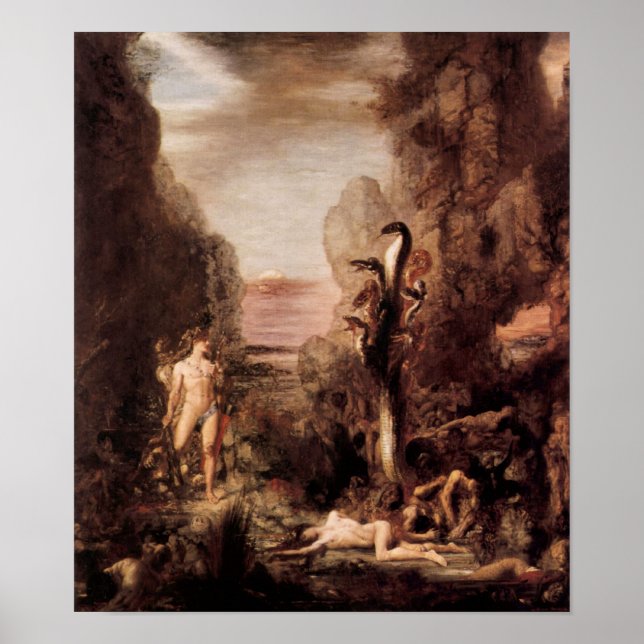 Póster Gustave Moreau - Hércules y la Hydra (Frente)