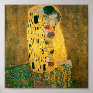 Póster Gustavo Klimt - el beso (EL Beso, Le Baiser)
