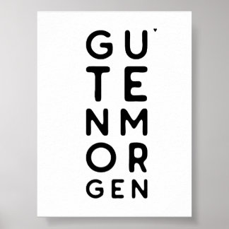 Póster Guten Morgen - minimalistic typography poster