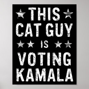 Póster Guy For Kamala Vote Blue 2024 President Harris Dem