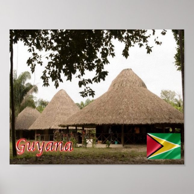 Póster Guyana - Casas - (Frente)