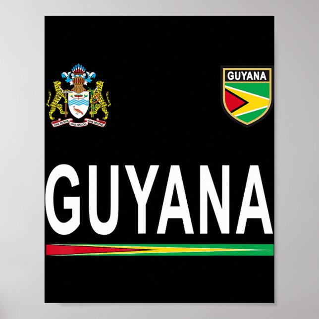 Póster Guyana Cheer Jersey 2017 Football Guyana (Frente)