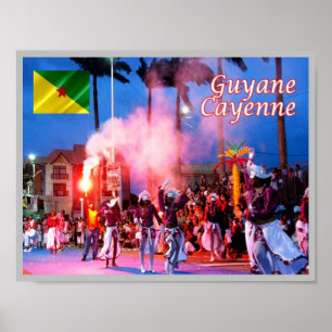 Póster Guyana Francesa - Cayenne - Le Carnaval -