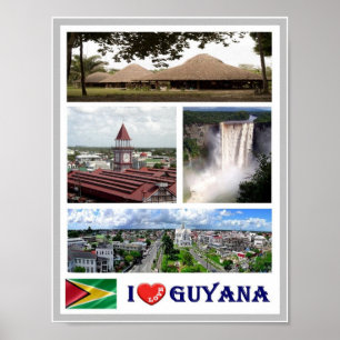Póster Guyana - I Love -