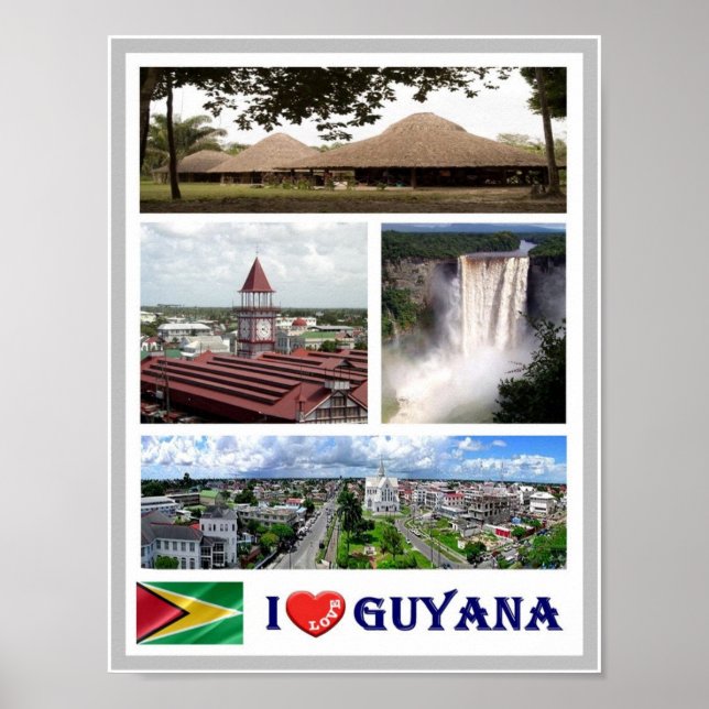 Póster Guyana -  I Love - (Frente)