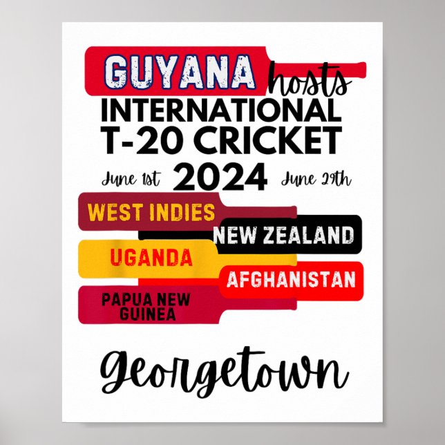Póster Guyana T-20 International Cricket  (Frente)