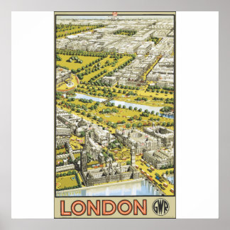 Póster Gwr de Londres, Vintage