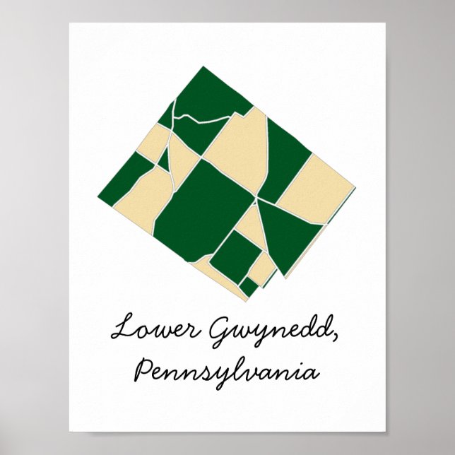 Póster Gwynedd inferior, Poster de la materia de archivad (Frente)