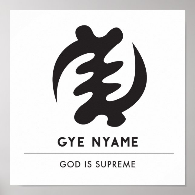 Póster Gye Nyame | Dios es el símbolo supremo (Frente)