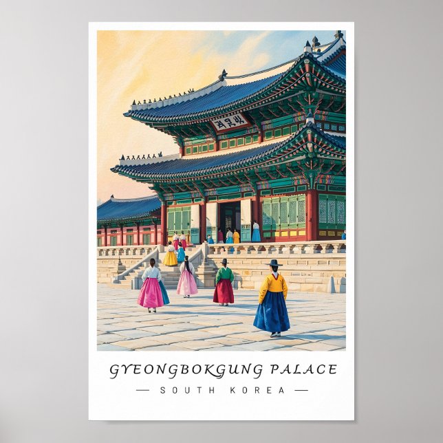 Póster Gyeongbokgung Palace Korea Wall Art, Seoul (Frente)