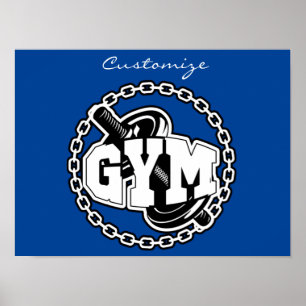 Póster Gym Barbell Logo Thunder_Cove