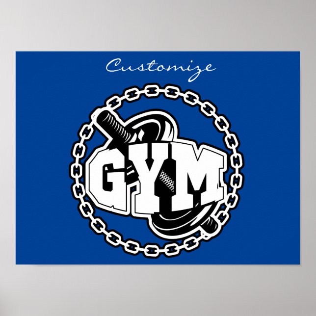 Póster Gym Barbell Logo Thunder_Cove (Frente)