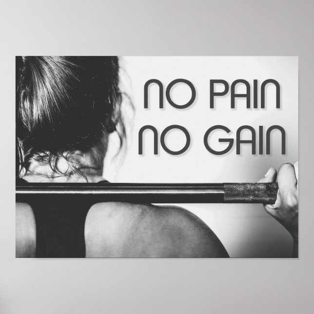 Póster Gym Bodybuilding Fitness Motivation Poster (Frente)