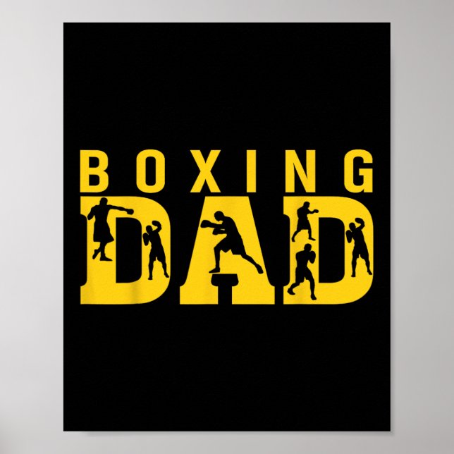 Póster Gym Boxer Love Dad Boxing Lover Entrene (Frente)