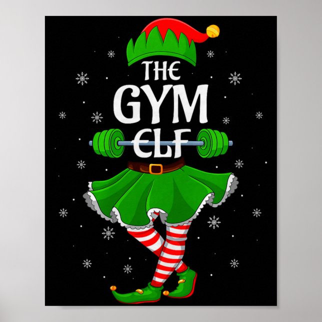 Póster Gym Elf Christmas Family Workout Girls Women Elf S (Frente)