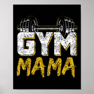 Póster Gym Mama Formación Fitness Halterofilia Mo