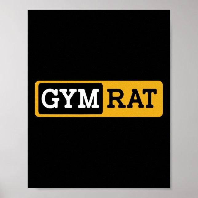 Póster Gym Rat Bodybuilding Workout Bodybuilder (Frente)
