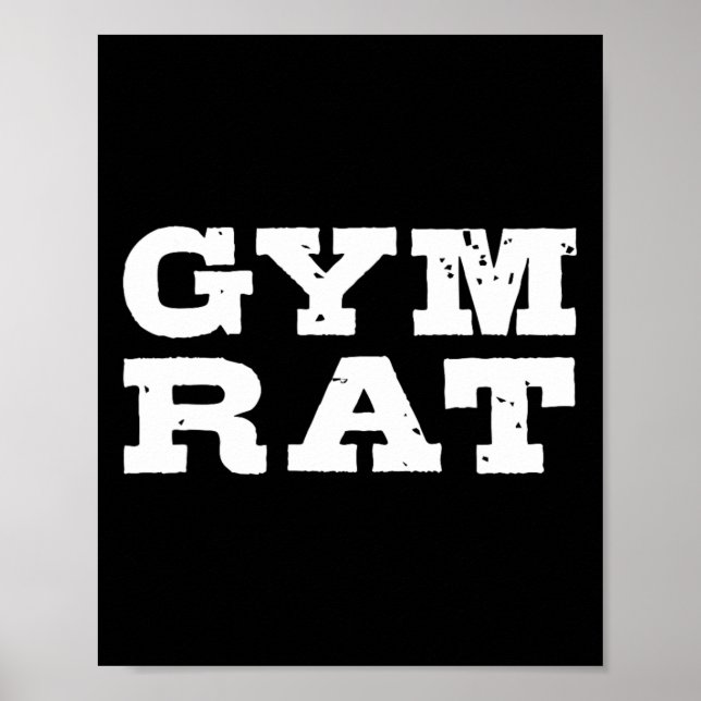 Póster Gym Rat Funny Bodybuilding Workup 1 (Frente)