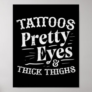 Póster Gym Tattoos Bonitos Ojos Gruesos Thighghts Workout