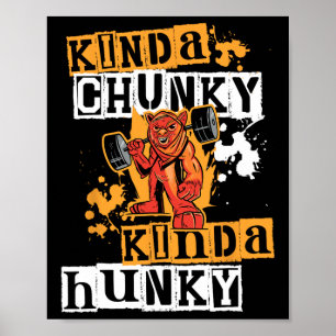 Póster Gym Workout Fitness Funny Devil Uni Chunky-hunky W