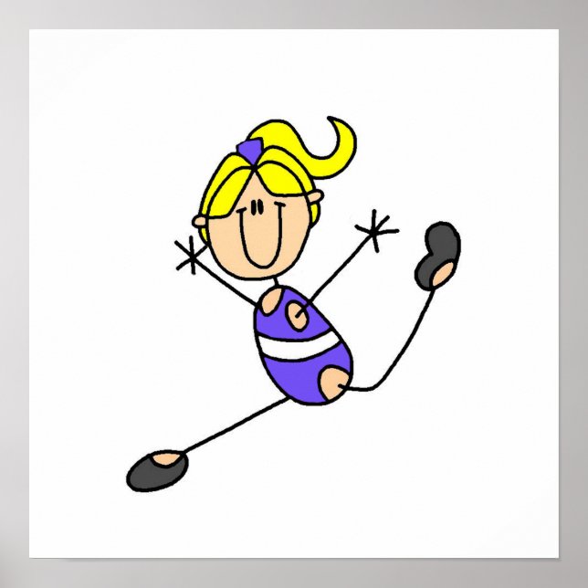 Póster Gymnast Chica rubio (Frente)