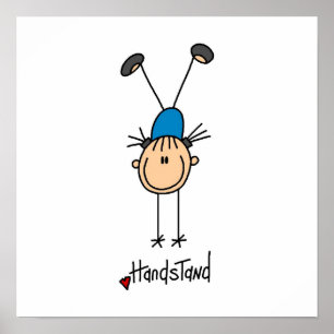 Póster Gymnast Doing Handstands