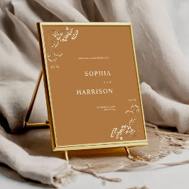 Póster Gypsophila Goldenrod Poster de Bodas de aliento pa