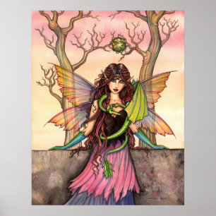 Póster Gypsy's Dragon Fairy Poster Print