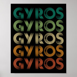 Póster Gyros Grecia Pie griega Malaka