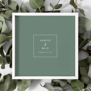 Póster H100 Boda de firma invitado Poster Keepsake Decor