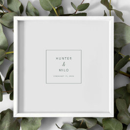 Póster H100 Boda de firma invitado Poster Keepsake Decor